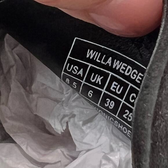 Vionic Willa Wedge Loafers Suede Slip On Black Women's 8.5M Water Repellent - Picture 10 of 11